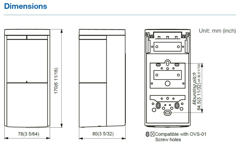 Detector MW de detectare a vehiculelor, distanta 8 metri - OPTEX OVS-02GT - imagine 4